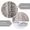 Garvee 9×12 Washable Rugs Low Pile Living Room Rug Boho Accent Rug Soft Bedroom Floor Carpet Modern Woven Print Rugs (Not Braid) Non Shedding Thin Foldable Floor Mats for Nursery Classroom, Green(Braided | Gray Camel)