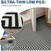 Garvee Area Rug 10×13 Washable Boho Large Rug Non Shedding Bedroom Rug Modern Abstract Black White Rugs Ultra-Thin Soft Living Room Carpet Non Slip Modern Rugs for Playroom Dining Room, Black