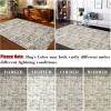 Garvee Area Rug 5×7 Machine Washable Rugs Non Slip Low Pile Abstract Print Modern Carpet Stain Resistant Non Shedding Accent Rugs for Living Room Bedroom Dining Room, Red(Plaid|camel)