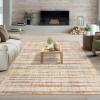 Garvee Area Rug 5×7 Machine Washable Rugs Non Slip Low Pile Abstract Print Modern Carpet Stain Resistant Non Shedding Accent Rugs for Living Room Bedroom Dining Room, Red(Neutral|colorful)