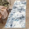 Garvee Area Rug 5×7 Machine Washable Rugs Non Slip Low Pile Abstract Print Modern Carpet Stain Resistant Non Shedding Accent Rugs for Living Room Bedroom Dining Room, Red(Artistic|blue)