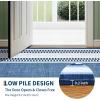 Garvee Area Rug 5×7, No Slip Washable, Modern Checkered Pattern Area Rug, Low-Pile Design Rug, Under Bed Carpet, for Living Room Bedroom Dining Room, Grey(Blue)
