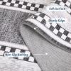 Garvee Area Rug 5×7, No Slip Washable, Modern Checkered Pattern Area Rug, Low-Pile Design Rug, Under Bed Carpet, for Living Room Bedroom Dining Room, Grey(Grey)