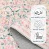 Garvee Area Rug 8×10 for Living Room, Washable Non Slip Low Pile Rugs, Floral Soft Carpet for Living Room, Bedroom, Dining Room, Pink(Pink)