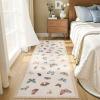 Garvee Area Rug 9×12, No Slip Washable, Modern Butterfly Pattern Area Rug, Low-Pile Design Rug, Under Bed Carpet, for Living Room Bedroom Dining Room, Black(Apricot)