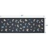 Garvee Area Rug 9×12, No Slip Washable, Modern Butterfly Pattern Area Rug, Low-Pile Design Rug, Under Bed Carpet, for Living Room Bedroom Dining Room, Black(Black)