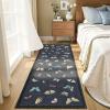 Garvee Area Rug 9×12, No Slip Washable, Modern Butterfly Pattern Area Rug, Low-Pile Design Rug, Under Bed Carpet, for Living Room Bedroom Dining Room, Black(Black)