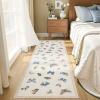 Garvee Area Rug 9×12, No Slip Washable, Modern Butterfly Pattern Area Rug, Low-Pile Design Rug, Under Bed Carpet, for Living Room Bedroom Dining Room, Black(Khaki)