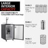 Garvee Beer Kegerator, Dual Tap Draft Beer Dispenser, Full Size Stainless Steel Keg Refrigerator With Drip Tray, CO2 Cylinder, 32°F- 50°F Temperature Control, 170 L