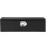 Garvee Black Steel Truck Bed Tool Box, Diamond Plate Tool Box with Side Handle and Lock Keys, Storage Toolbox Chest Box Organizer for Pickup, Truck Bed, RV, Trailer(Black)