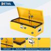 Garvee Black Steel Truck Bed Tool Box, Diamond Plate Tool Box with Side Handle and Lock Keys, Storage Toolbox Chest Box Organizer for Pickup, Truck Bed, RV, Trailer(Yellow)