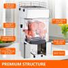 Garvee Commercial Juicer Machine, 110V Automatic Feeding Juice Extractor, 120W Orange Squeezer for 20-30 per Minute, with Pull-Out Filter Box SUS 304 Tank PP Cover and Two Peel Collecting Buckets