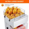 Garvee Commercial Juicer Machine, 110V Automatic Feeding Juice Extractor, 120W Orange Squeezer for 20-30 per Minute, with Pull-Out Filter Box SUS 304 Tank PP Cover and Two Peel Collecting Buckets