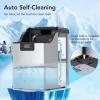 Garvee Compact Countertop Ice Maker, 44 Lbs/Day Nugget Ice Maker Machine, Stainless Steel Pebble Ice Cube Maker with Self-Cleaning, 24H Timer, Ice Basket and Ice Scoop for Home, RV, Office