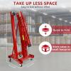 Garvee Engine Hoist, 2 Ton Folding Cherry Picker Shop Crane Hoist Lift, Heavy Duty Hydraulic Engine Crane with 6 Casters, Engine Hoist Lever for Engine Lifting Loading (4400 LBS)