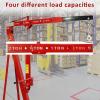 Garvee Engine Hoist, 2 Ton Folding Cherry Picker Shop Crane Hoist Lift, Heavy Duty Hydraulic Engine Crane with 6 Casters, Engine Hoist Lever for Engine Lifting Loading (4400 LBS)