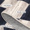 Garvee Extra Large 9×12 Washable Rug with Non Slip Backing Modern Floral Print Rug Non Shedding Stain Resistant Carpet Contemporary Farmhouse Rugs Low Pile Foldable Thin Mat for Living Room, Beige(Checkered|dark Blue)