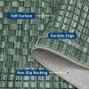 Garvee Extra Large 9×12 Washable Rug with Non Slip Backing Modern Floral Print Rug Non Shedding Stain Resistant Carpet Contemporary Farmhouse Rugs Low Pile Foldable Thin Mat for Living Room, Beige(Plaid|green)