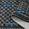 Garvee Extra Large 9×12 Washable Rug with Non Slip Backing Modern Floral Print Rug Non Shedding Stain Resistant Carpet Contemporary Farmhouse Rugs Low Pile Foldable Thin Mat for Living Room, Beige(Plaid|black)