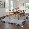 Garvee Extra Large Carpet Rug 10×13 Washable Rug with Braided Print for Living Room Bedroom, Foldable Non-Slip Low-Pile Stain Resistant Carpet for Playroom Dinning Room Apartment, Brown(Wide Border-taupe)
