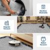 Garvee Extra Large Carpet Rug 10×13 Washable Rug with Braided Print for Living Room Bedroom, Foldable Non-Slip Low-Pile Stain Resistant Carpet for Playroom Dinning Room Apartment, Brown(Wide Border-grey)