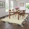 Garvee Extra Large Carpet Rug 10×13 Washable Rug with Braided Print for Living Room Bedroom, Foldable Non-Slip Low-Pile Stain Resistant Carpet for Playroom Dinning Room Apartment, Brown(Wide Border-beige)