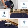 Garvee Extra Large Carpet Rug 10×13 Washable Rug with Braided Print for Living Room Bedroom, Foldable Non-Slip Low-Pile Stain Resistant Carpet for Playroom Dinning Room Apartment, Brown(Wide Border-navy)