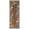 Garvee Floral Botanical 2×6 Runners for Hallways Washable Non Slip Scalloped Kitchen Rugs Low Pile Ultra Thin Stain Resistant Farmhouse Carpet for Bedside Entryway Laundry Bathroom, Taupe(Floral/Brown)