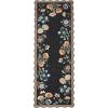 Garvee Floral Botanical 2×6 Runners for Hallways Washable Non Slip Scalloped Kitchen Rugs Low Pile Ultra Thin Stain Resistant Farmhouse Carpet for Bedside Entryway Laundry Bathroom, Taupe(Floral/Black)