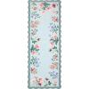 Garvee Floral Botanical 2×6 Runners for Hallways Washable Non Slip Scalloped Kitchen Rugs Low Pile Ultra Thin Stain Resistant Farmhouse Carpet for Bedside Entryway Laundry Bathroom, Taupe(Floral/Light Blue)