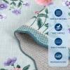 Garvee Floral Botanical 2×6 Runners for Hallways Washable Non Slip Scalloped Kitchen Rugs Low Pile Ultra Thin Stain Resistant Farmhouse Carpet for Bedside Entryway Laundry Bathroom, Taupe(Floral/Light Blue)