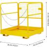 Garvee Forklift Safety Cage 36 in x36 in for 1 or 2 People, Forklift Man Basket 1200 LBS, Foldable Forklift Work Platform for Changing Lights, Painting, Roof Repair, Tree Service