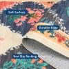 Garvee Geometric Area Rug 2×6 Modern Farmhouse Bathroom Rugs with Non Slip Backing, Low Pile Ultra Soft Trellis Floral Accent Carpet, Foldable Runners for Hallways, Bedrooms, Laundry Rooms, Green(Trellis|colorful)
