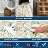 Garvee Geometric Area Rug 2×6 Modern Farmhouse Bathroom Rugs with Non Slip Backing, Low Pile Ultra Soft Trellis Floral Accent Carpet, Foldable Runners for Hallways, Bedrooms, Laundry Rooms, Green(Trellis|beige)