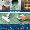 Garvee Geometric Area Rug 2×6 Modern Farmhouse Bathroom Rugs with Non Slip Backing, Low Pile Ultra Soft Trellis Floral Accent Carpet, Foldable Runners for Hallways, Bedrooms, Laundry Rooms, Green(Trellis|green)