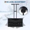 Garvee Large 40in W Heavy Duty Snow Shovel with Ergonomic Handle for Driveway, Push Snow Plow Shovel with Adjustable Handle, Angled Blade and Wheels, Snow Removal for Driveway, Courtyard
