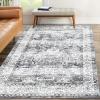 Garvee Living Room Area Rug 8×10 Area Rug Vintage Indoor Carpet Low Pile Stain Resistant Throw Carpet Non Slip Non Shedding for Bedroom Playroom Dining Room，Orange(Vintage4 – Grey)