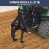 Garvee Middle Buster for CAT 0& 1, 3-Point Quick Hitch Tractors with 3 Adjustable & Replaceable Ripper Shanks, Upgraded Heavy Duty Steel Furrowing Plow