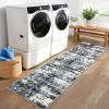 Garvee Modern Abstract Washable Area Rug 5×7 for Living Room Indoor Contemporary Floor Carpet Soft Low Pile Dining Room Mat Non Slip Foldable Thin Rugs for Bedroom Office, Black Grey(Grey Black)