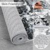 Garvee Modern Abstract Washable Area Rug 5×7 for Living Room Indoor Contemporary Floor Carpet Soft Low Pile Dining Room Mat Non Slip Foldable Thin Rugs for Bedroom Office, Black Grey(Grey Black)
