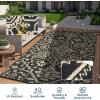 Garvee Outdoor Rug Carpet Waterproof 9×12 Outdoor Patio Rug Mat Reverisble Plastic Straw Large Outdoor Rug for RV Camping Picnic Beach Balcony, Picnic (Grey/White)(Black/Coffee)