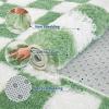 Garvee Plush Fuzzy 9×12 Area Rugs for Living Room, Washable Plush Checkered Rug for Bedroom, Modern Shag Rainbow Rugs Non Slip Soft Furry Large Carpet for Kids Room Nursery Home Decor(Green)