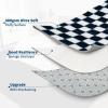 Garvee Plush Fuzzy 9×12 Area Rugs for Living Room, Washable Plush Checkered Rug for Bedroom, Modern Shag Rainbow Rugs Non Slip Soft Furry Large Carpet for Kids Room Nursery Home Decor(Navy Blue)