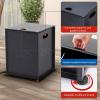Garvee Propane Tank Cover Table, 20 LB Propane Tank Storage Box, Outdoor Tank Hideway Table for Patio or Garden, for Gas Fire Pits, Black