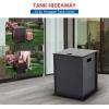 Garvee Propane Tank Cover Table, 20 LB Propane Tank Storage Box, Outdoor Tank Hideway Table for Patio or Garden, for Gas Fire Pits, Black
