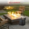 Garvee Propane Tank Cover Table, 20 LB Propane Tank Storage Box, Outdoor Tank Hideway Table for Patio or Garden, for Gas Fire Pits, Black