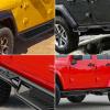 Garvee Running Boards Compatible with 2018-2024 Jeep Wrangler JL 4 Door, Black Powder Coated Nerf Bar w/Two Stairs Design All-Steel Build, Bolt-on Side Steps(Wrangler JT 4 Door)