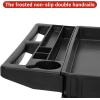 Garvee Service Utility Cart 2-Shelf Utility/Service Cart, 500-Pound Capacity, Storage Handle, for Warehouse/Garage/Cleaning/Manufacturing，45″X25″ Black
