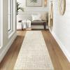 Garvee Solid Washable Rugs 5×7 Area Rugs for Living Room Bedroom, Ultra Soft Modern Abstract Carpet, Non Slip & Non-Shedding Low Pile Neutral Solid Rugs Floor Mats for Home Decor, Beige(Beige)