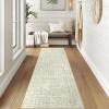 Garvee Solid Washable Rugs 5×7 Area Rugs for Living Room Bedroom, Ultra Soft Modern Abstract Carpet, Non Slip & Non-Shedding Low Pile Neutral Solid Rugs Floor Mats for Home Decor, Beige(Sage Green)